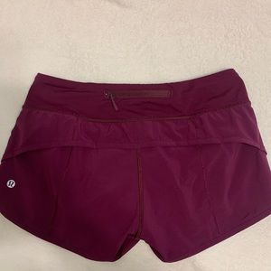 lululemon speed shorts